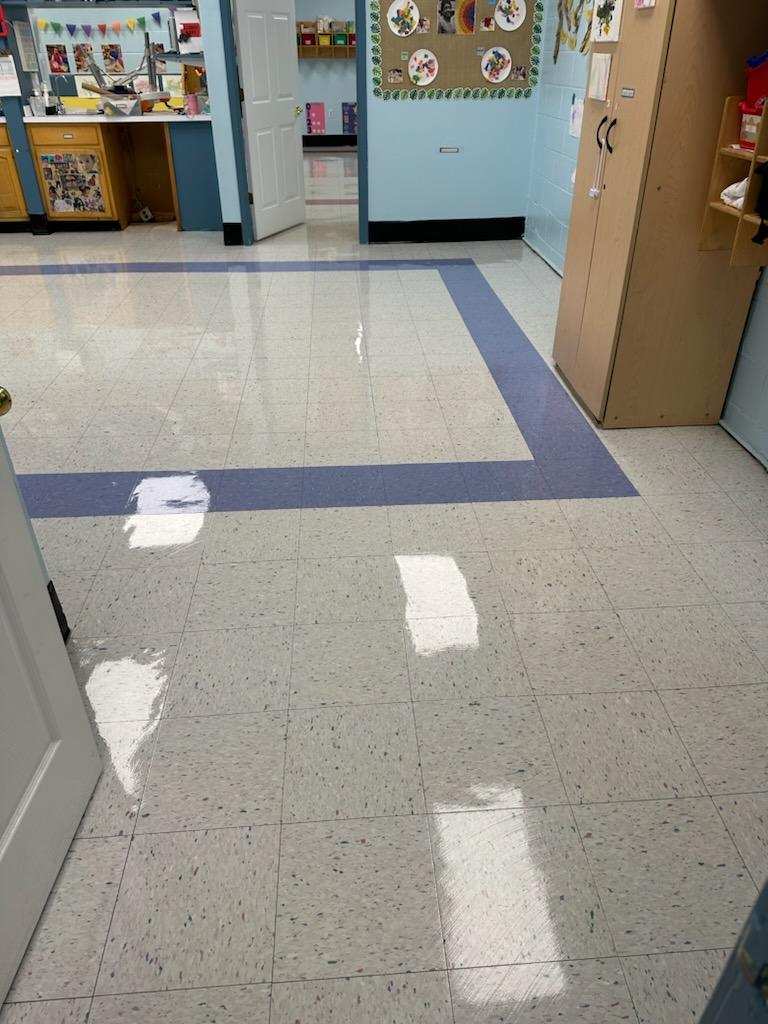 Clean office break area on a recurring service route