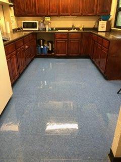 tiled floor in the kitchen